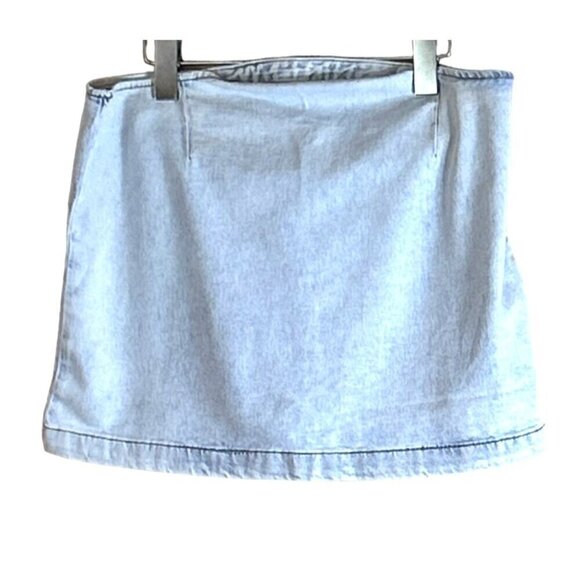 WeWoreWhat Women's Super Light Denim Crop Top and Cut Out Skirt Blue Size S NWT - Picture 5 of 13
